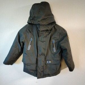 Boys size 5-6, US Polo Assn Hooded Coat Grey